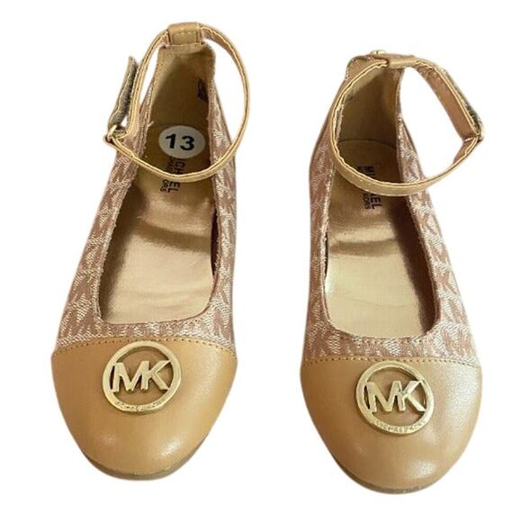 Michael Michael Kors Girl's Tan Beige Dress Casual US 13 Christabel Ankle Buckle - Picture 3 of 8